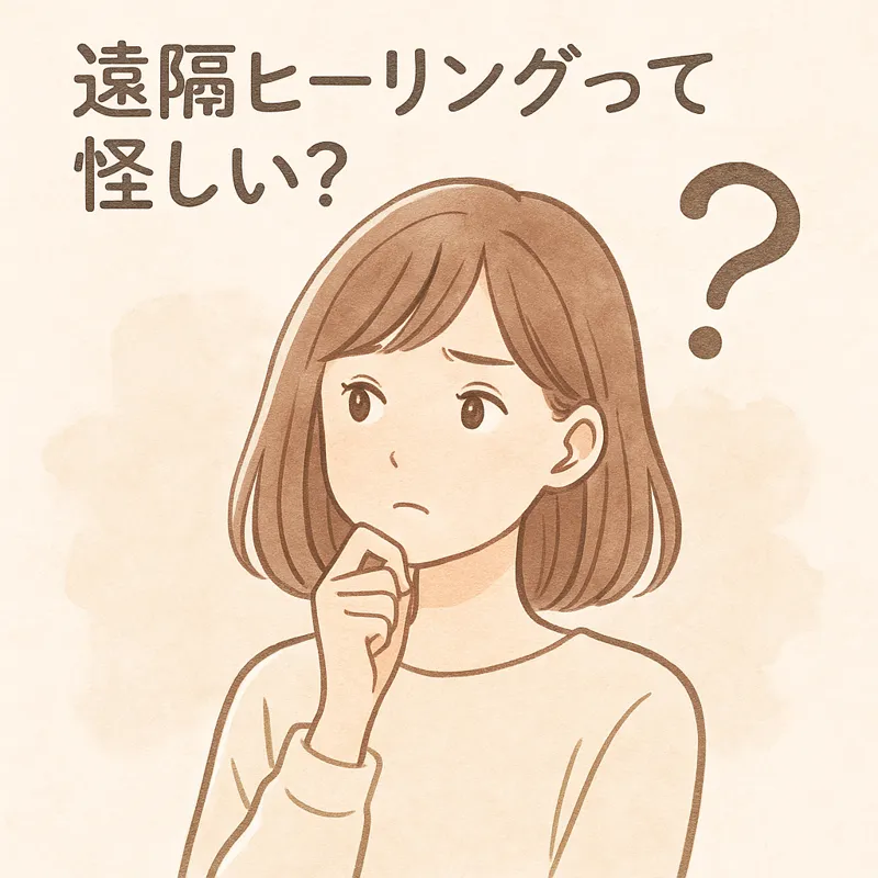 「遠隔ヒーリングは怪しいのかな？」と感じる女性