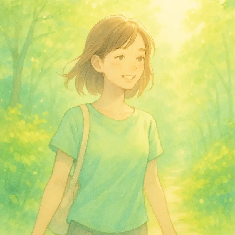 心のエネルギーを回復させる方法：緑の中を散歩する