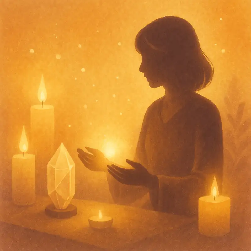 プロならではの遠隔ヒーリングのやり方-キャンドルや水晶で場をつくる